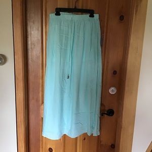 Aqua blue maxi skirt